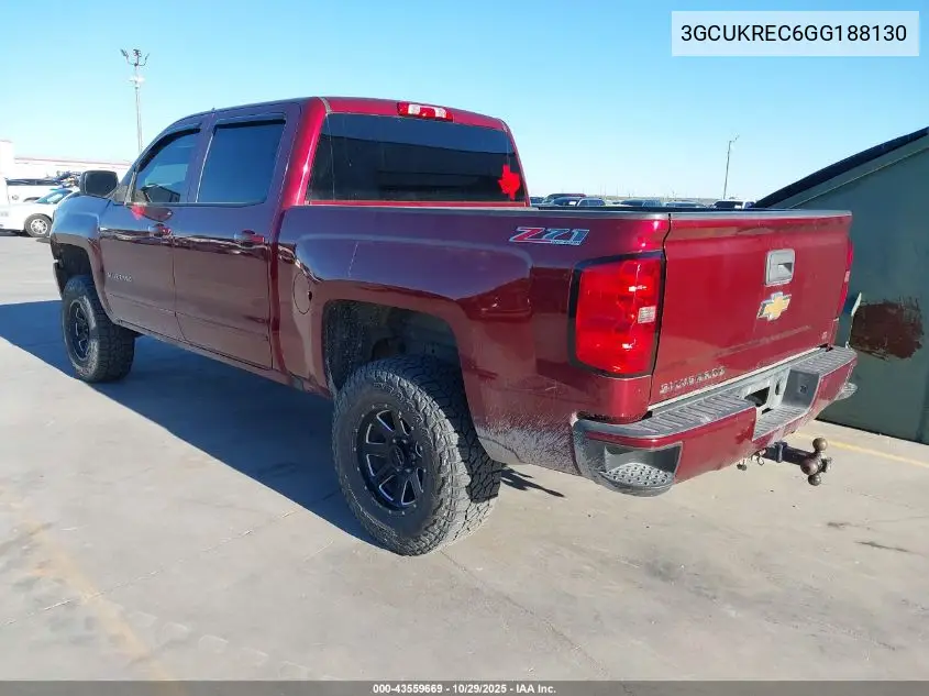 3GCUKREC6GG188130 2016 Chevrolet Silverado 1500 2Lt