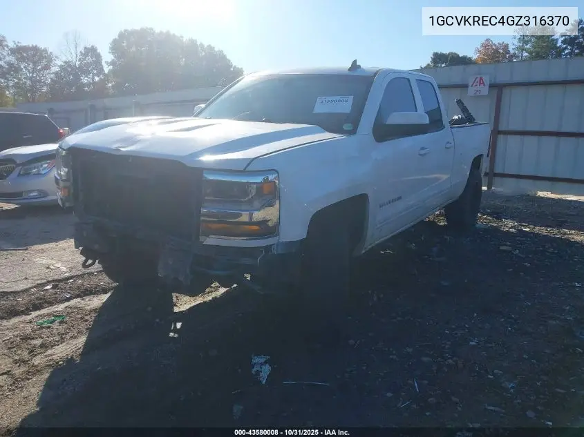 1GCVKREC4GZ316370 2016 Chevrolet Silverado 1500 1Lt
