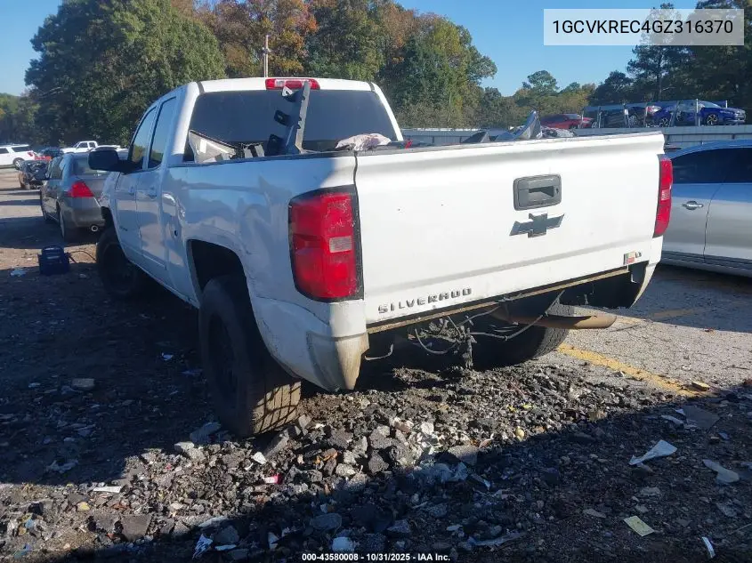 1GCVKREC4GZ316370 2016 Chevrolet Silverado 1500 1Lt