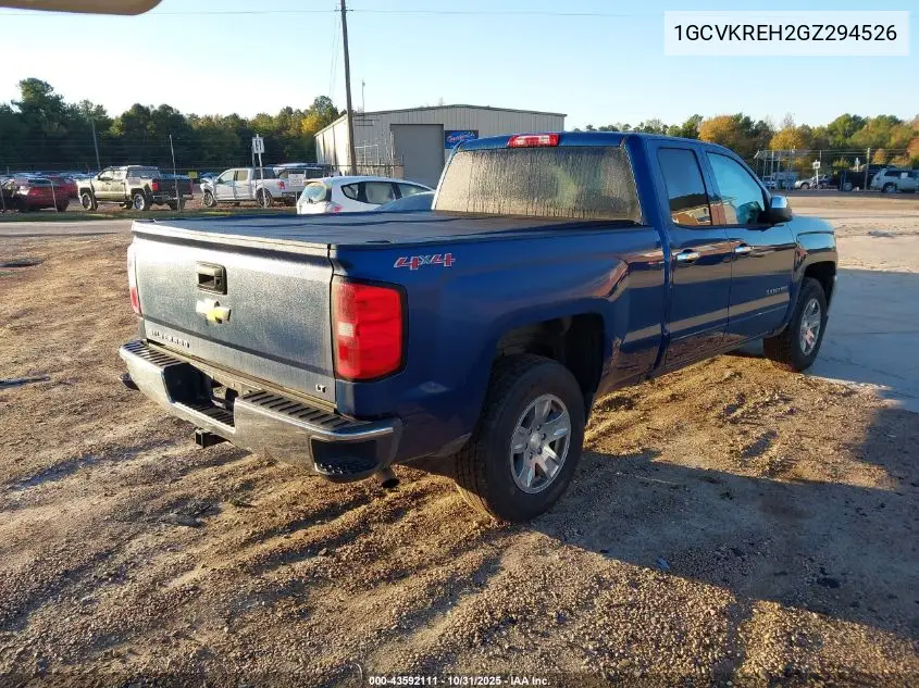 1GCVKREH2GZ294526 2016 Chevrolet Silverado 1500 1Lt