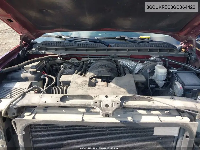 3GCUKREC8GG364420 2016 Chevrolet Silverado 1500 1Lt