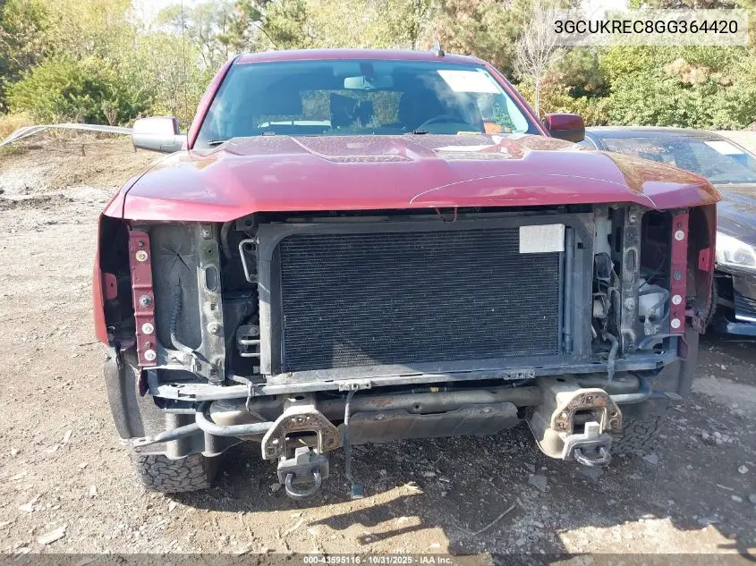 3GCUKREC8GG364420 2016 Chevrolet Silverado 1500 1Lt