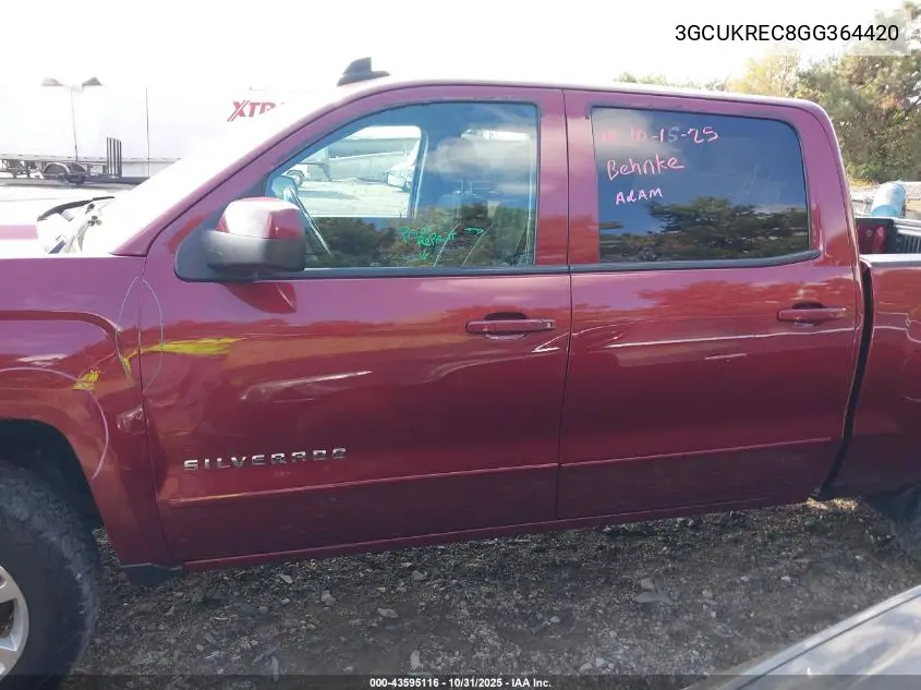 3GCUKREC8GG364420 2016 Chevrolet Silverado 1500 1Lt