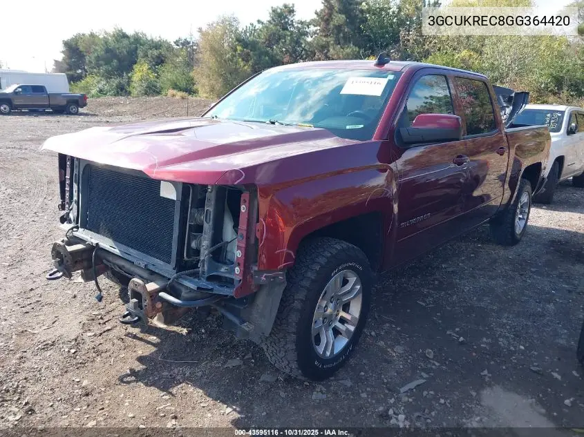 3GCUKREC8GG364420 2016 Chevrolet Silverado 1500 1Lt