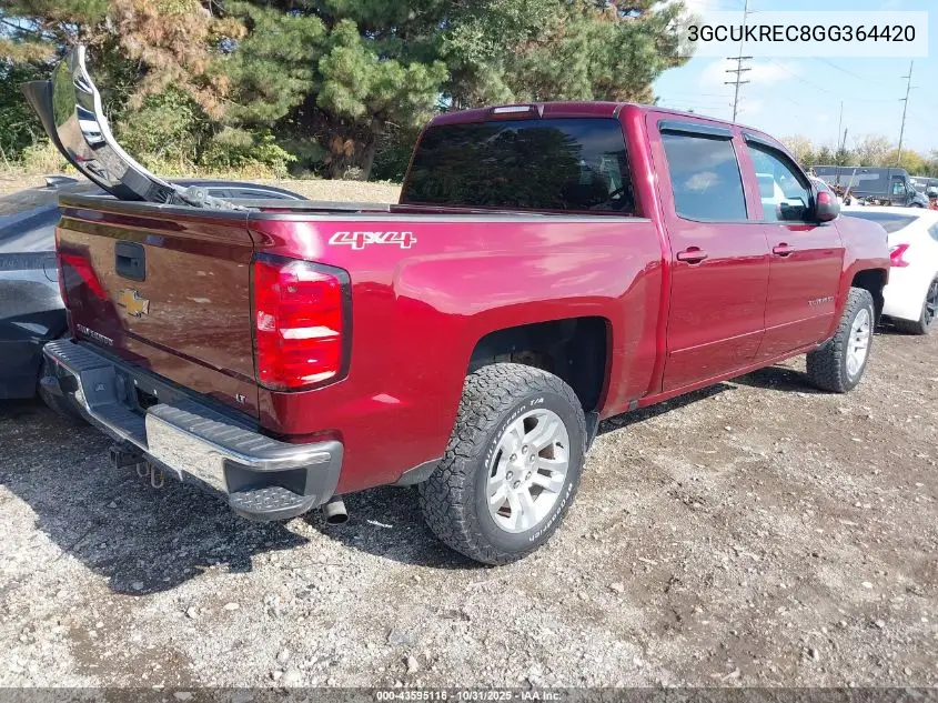3GCUKREC8GG364420 2016 Chevrolet Silverado 1500 1Lt