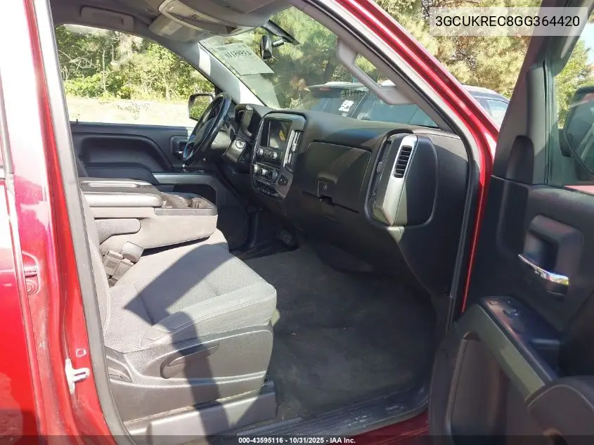 3GCUKREC8GG364420 2016 Chevrolet Silverado 1500 1Lt
