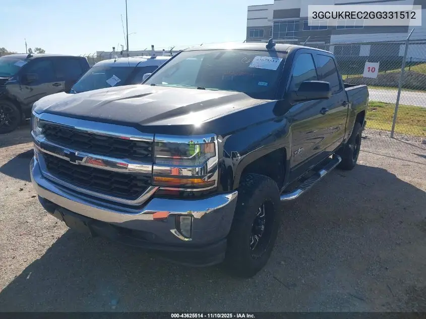 3GCUKREC2GG331512 2016 Chevrolet Silverado 1500 1Lt
