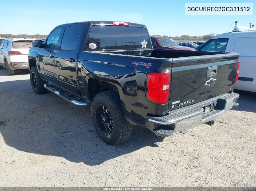 3GCUKREC2GG331512 2016 Chevrolet Silverado 1500 1Lt