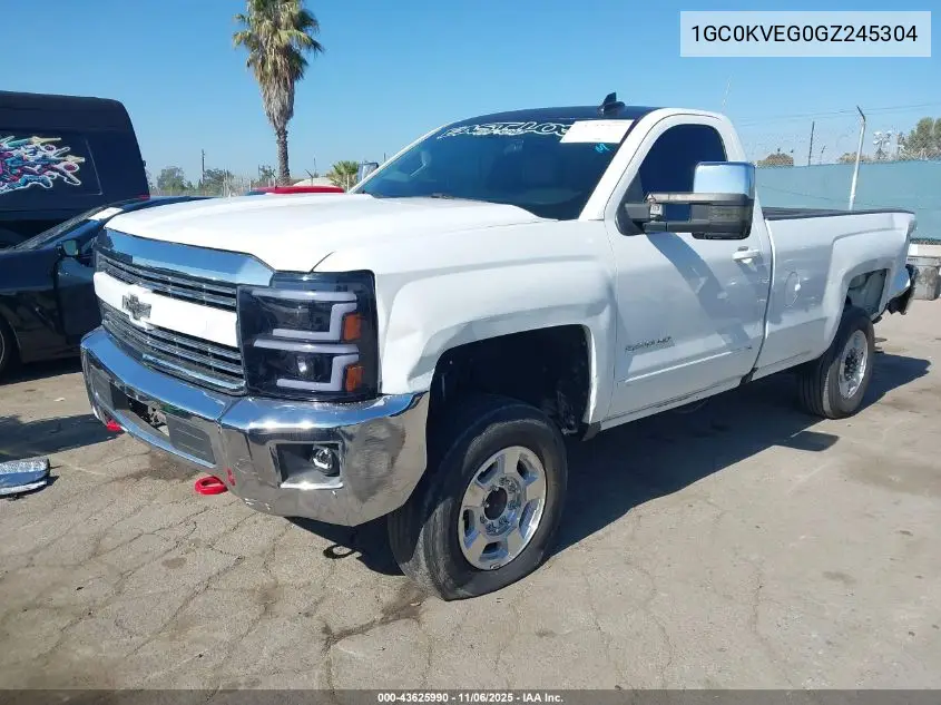 1GC0KVEG0GZ245304 2016 Chevrolet Silverado 2500Hd Lt