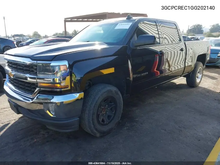 3GCPCREC1GG202140 2016 Chevrolet Silverado 1500 1Lt
