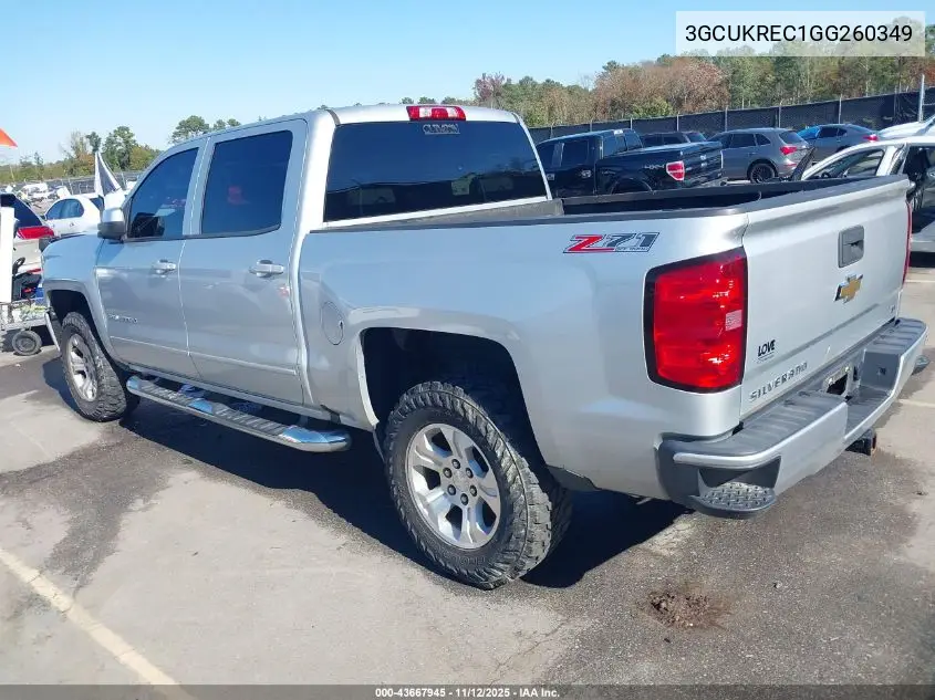 3GCUKREC1GG260349 2016 Chevrolet Silverado 1500 2Lt