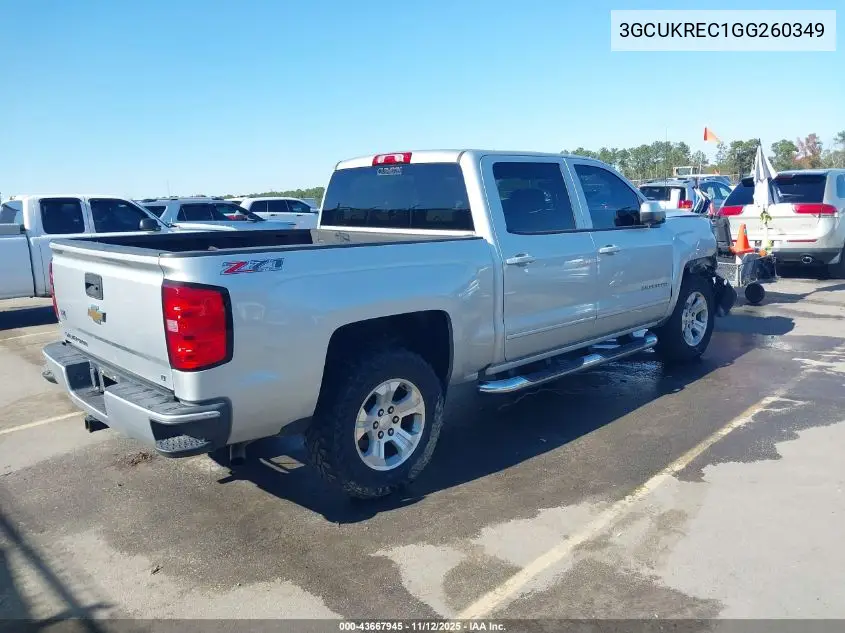 3GCUKREC1GG260349 2016 Chevrolet Silverado 1500 2Lt