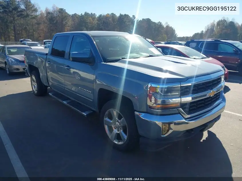 3GCUKREC9GG195122 2016 Chevrolet Silverado 1500 1Lt