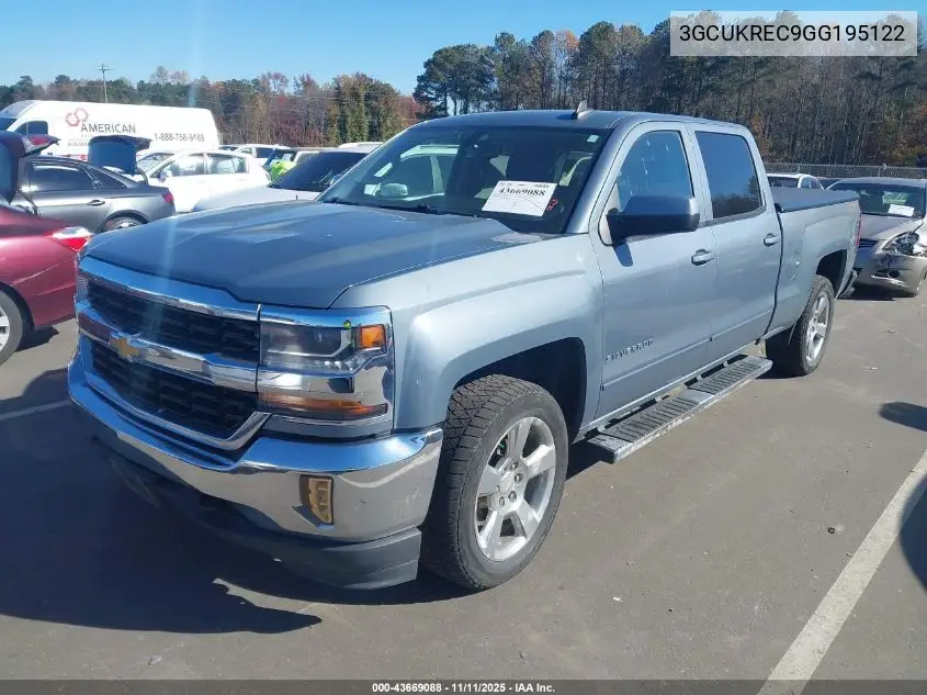 3GCUKREC9GG195122 2016 Chevrolet Silverado 1500 1Lt
