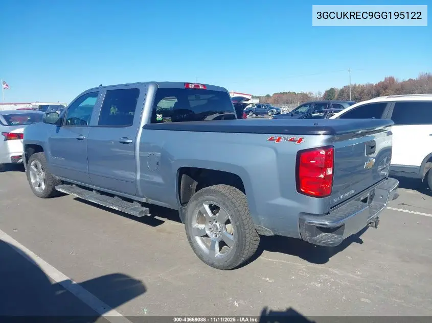 3GCUKREC9GG195122 2016 Chevrolet Silverado 1500 1Lt