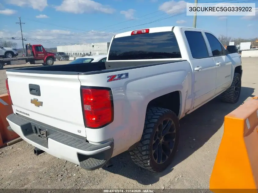 3GCUKREC5GG339202 2016 Chevrolet Silverado 1500 2Lt