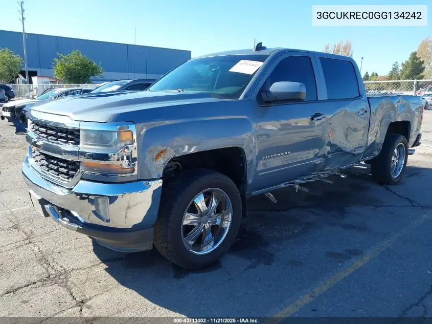 3GCUKREC0GG134242 2016 Chevrolet Silverado 1500 1Lt