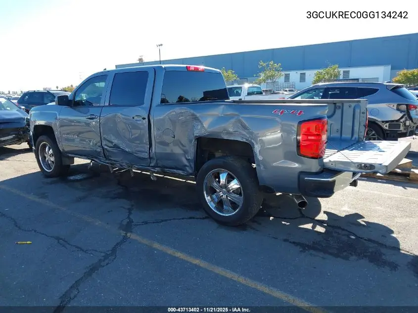 3GCUKREC0GG134242 2016 Chevrolet Silverado 1500 1Lt