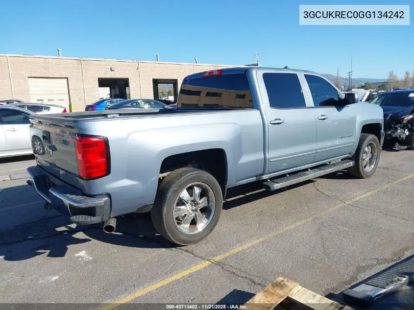 3GCUKREC0GG134242 2016 Chevrolet Silverado 1500 1Lt