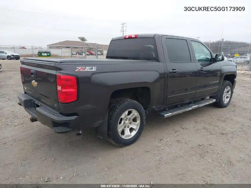 3GCUKREC5GG173909 2016 Chevrolet Silverado 1500 2Lt