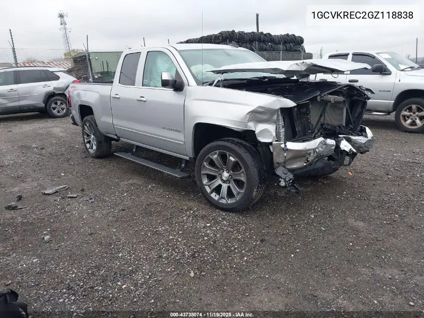 1GCVKREC2GZ118838 2016 Chevrolet Silverado 1500 1Lt