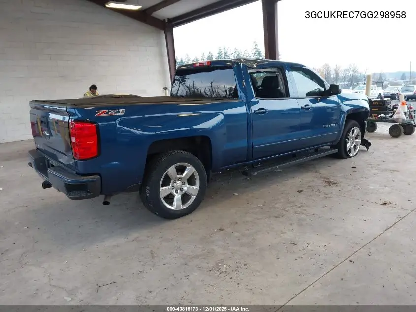 3GCUKREC7GG298958 2016 Chevrolet Silverado 1500 2Lt