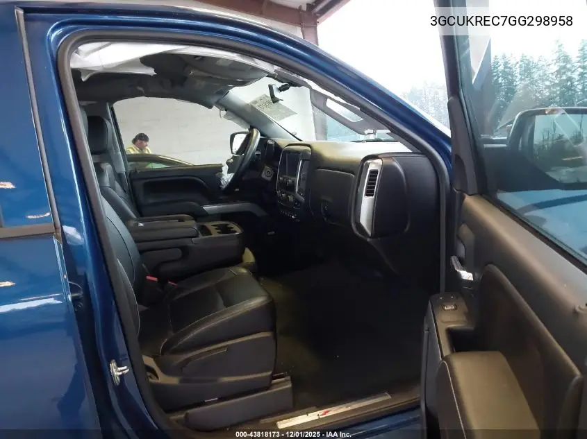 3GCUKREC7GG298958 2016 Chevrolet Silverado 1500 2Lt