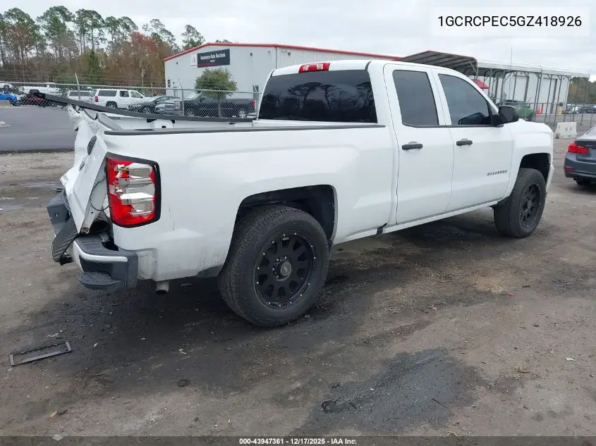 1GCRCPEC5GZ418926 2016 Chevrolet Silverado 1500 Custom