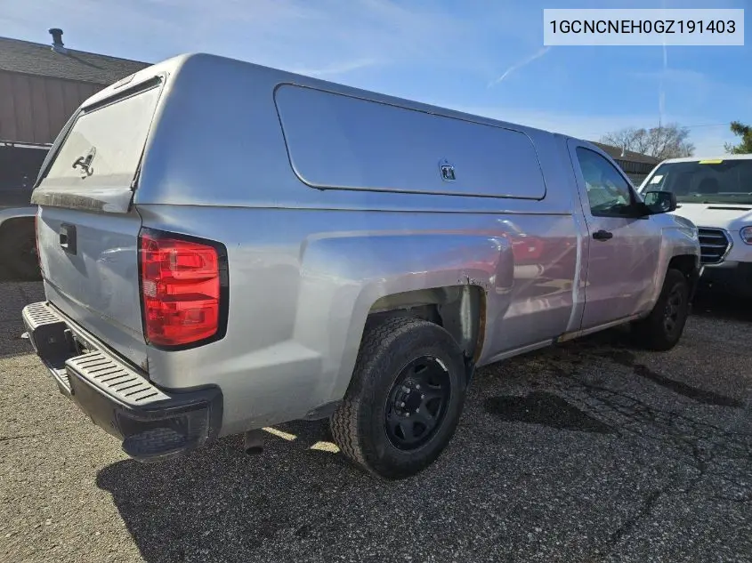 1GCNCNEH0GZ191403 2016 Chevrolet Silverado 1500 Wt