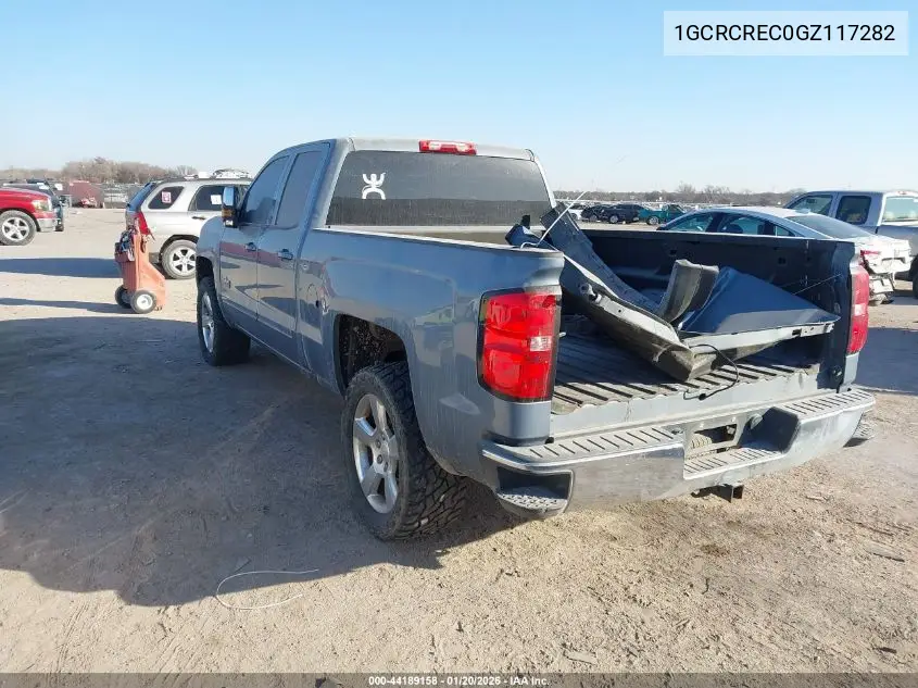 1GCRCREC0GZ117282 2016 Chevrolet Silverado 1500 1Lt