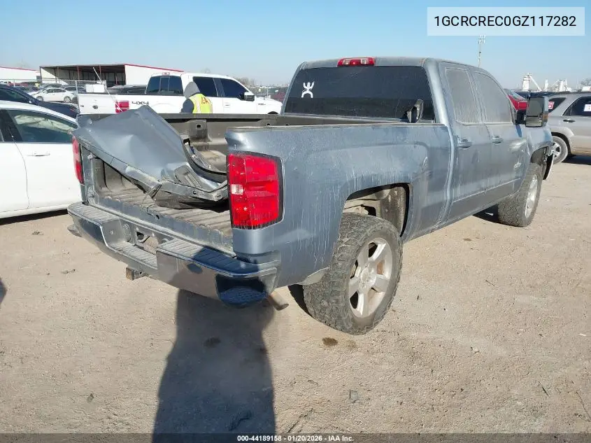 1GCRCREC0GZ117282 2016 Chevrolet Silverado 1500 1Lt