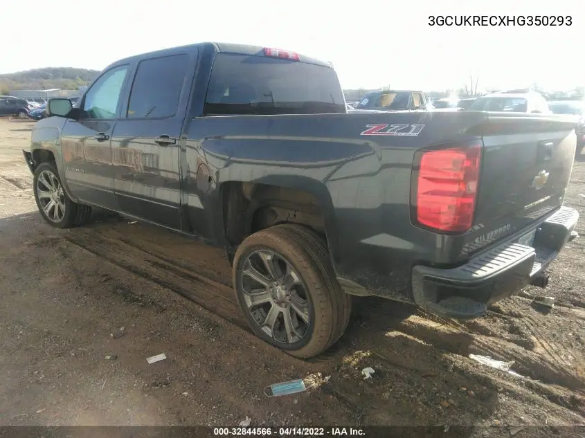 3GCUKRECXHG350293 2017 Chevrolet Silverado 1500 2Lt