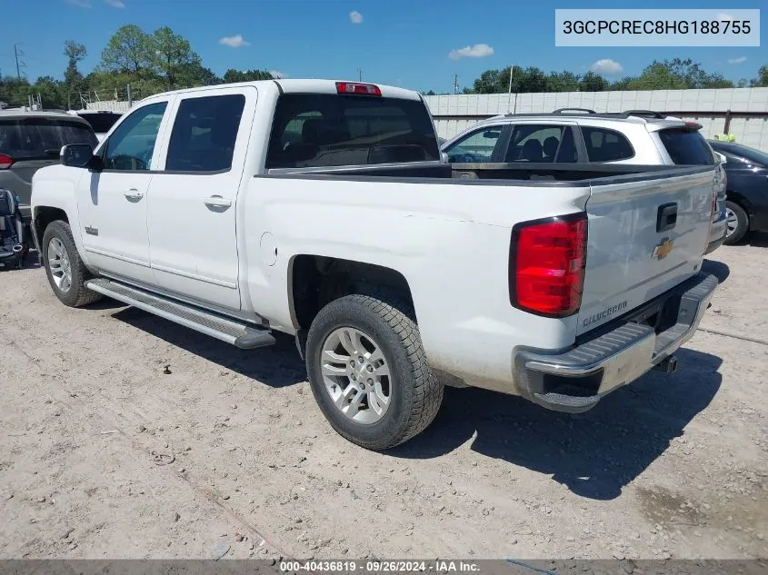 3GCPCREC8HG188755 2017 Chevrolet Silverado 1500 1Lt