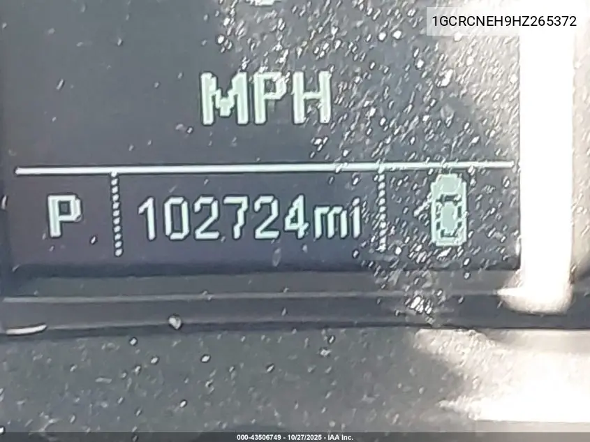 1GCRCNEH9HZ265372 2017 Chevrolet Silverado 1500 Wt