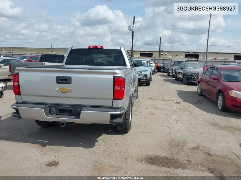 3GCUKREC6HG388927 2017 Chevrolet Silverado 1500 2Lt