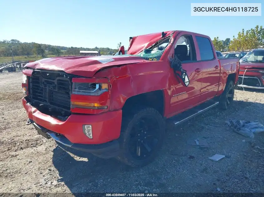 3GCUKREC4HG118725 2017 Chevrolet Silverado 1500 2Lt