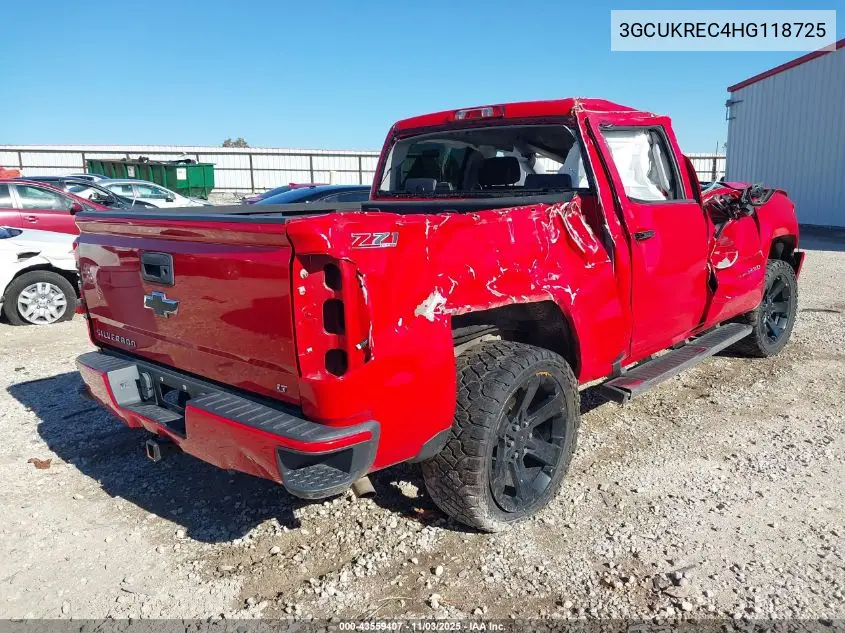 3GCUKREC4HG118725 2017 Chevrolet Silverado 1500 2Lt