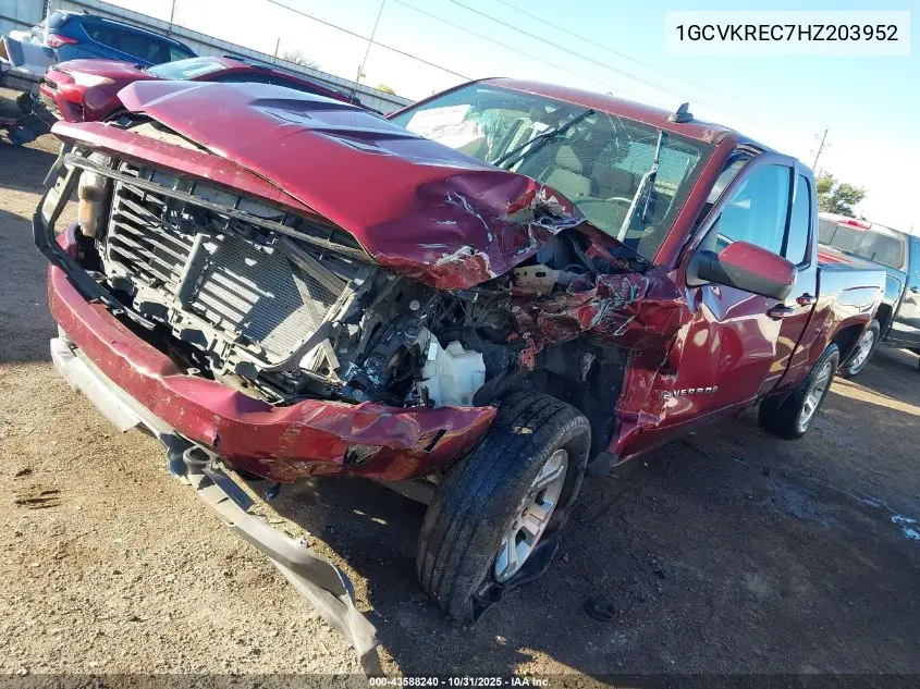 1GCVKREC7HZ203952 2017 Chevrolet Silverado 1500 2Lt