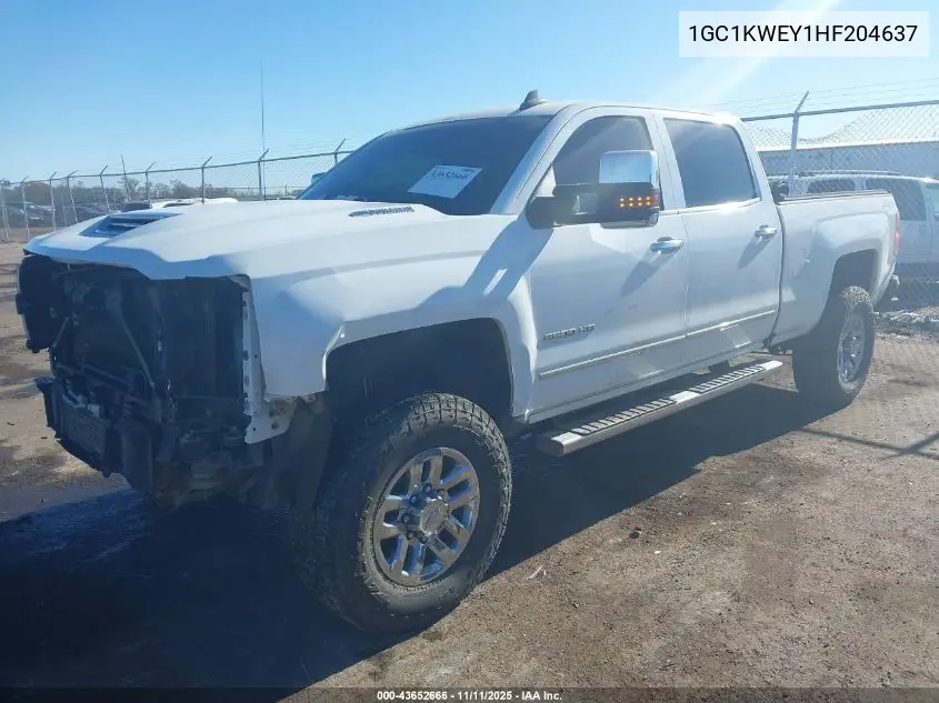 1GC1KWEY1HF204637 2017 Chevrolet Silverado 2500Hd Ltz