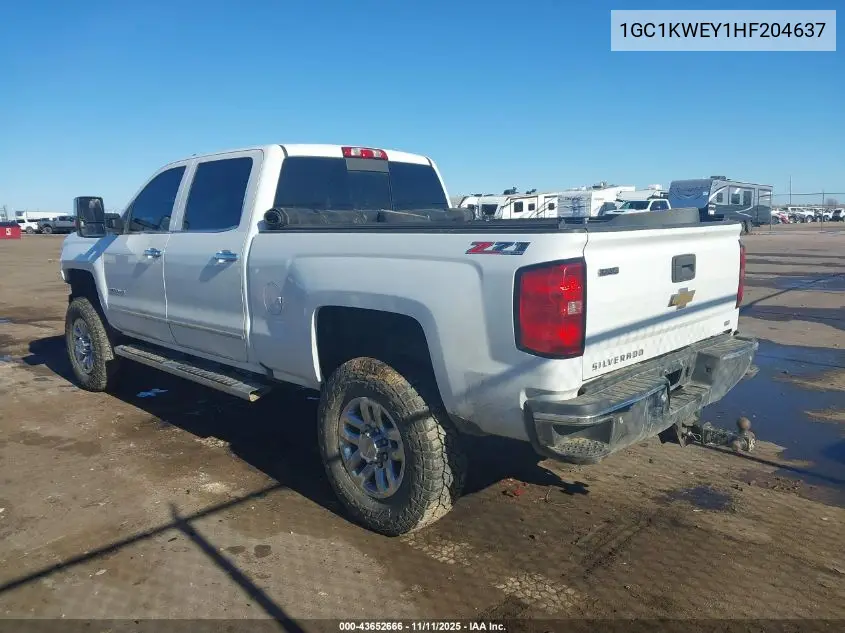 1GC1KWEY1HF204637 2017 Chevrolet Silverado 2500Hd Ltz