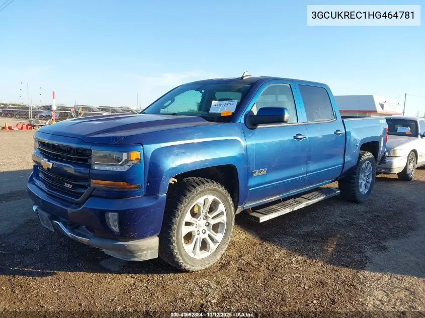 3GCUKREC1HG464781 2017 Chevrolet Silverado 1500 2Lt