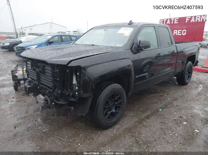 1GCVKREC6HZ407593 2017 Chevrolet Silverado 1500 1Lt
