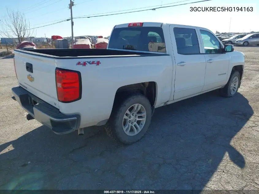 3GCUKREC5HG194163 2017 Chevrolet Silverado 1500 1Lt