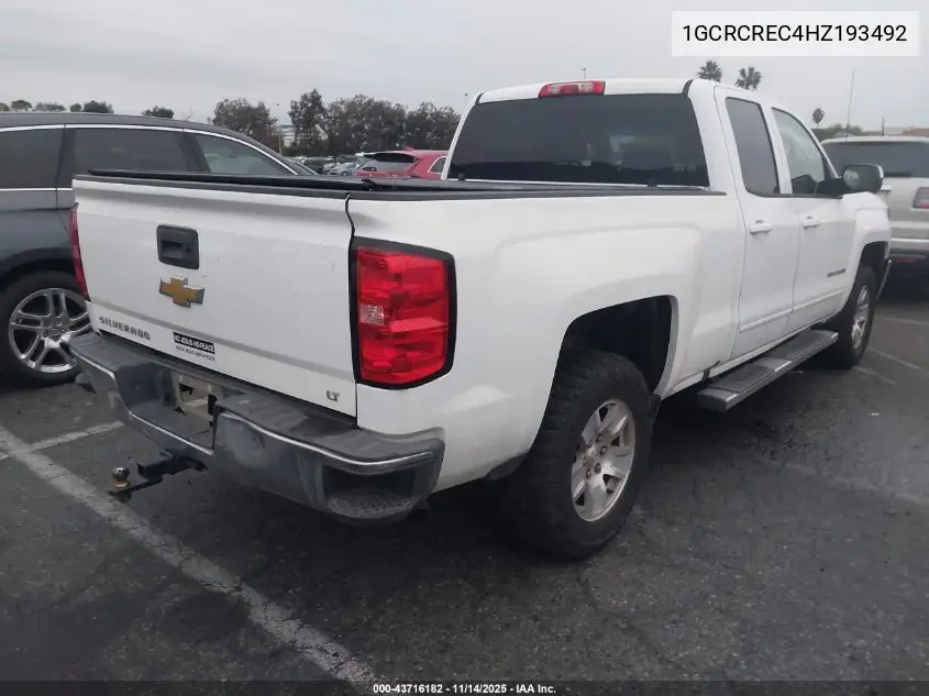 1GCRCREC4HZ193492 2017 Chevrolet Silverado 1500 1Lt