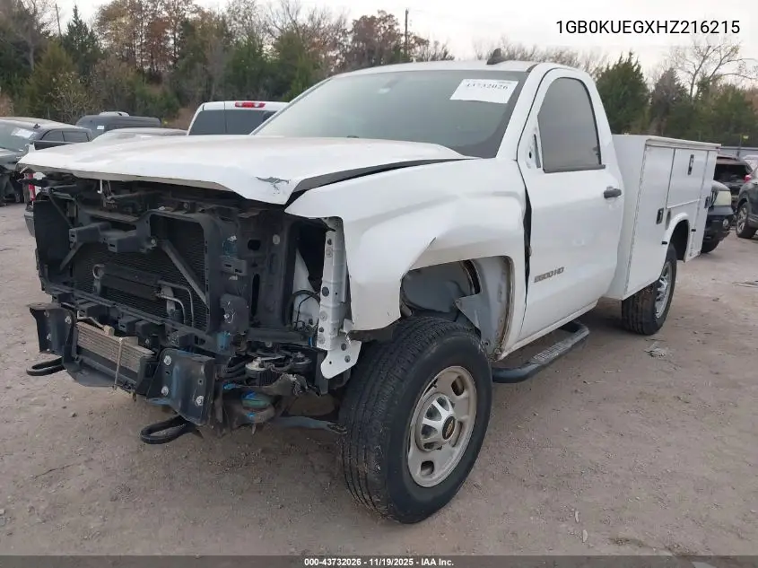 1GB0KUEGXHZ216215 2017 Chevrolet Silverado 2500Hd Wt
