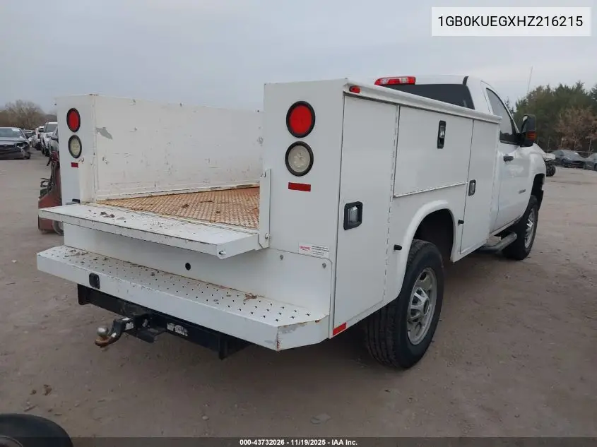 1GB0KUEGXHZ216215 2017 Chevrolet Silverado 2500Hd Wt