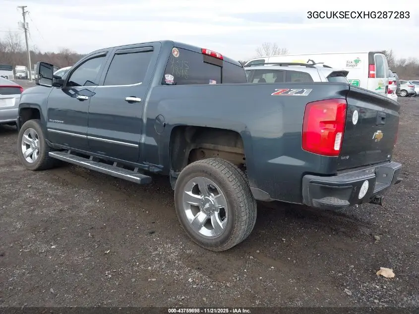 3GCUKSECXHG287283 2017 Chevrolet Silverado 1500 2Lz