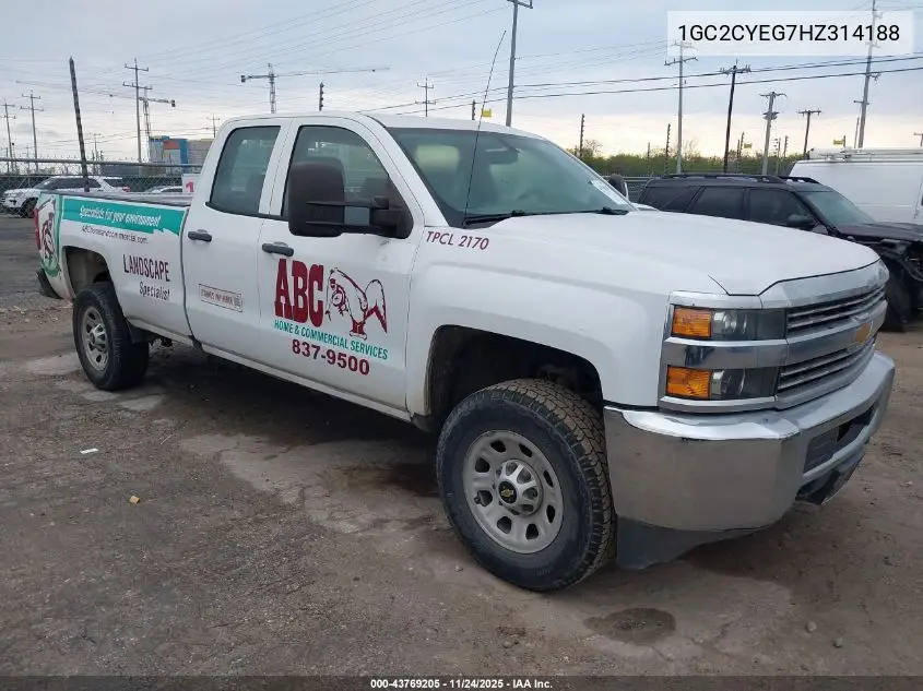 1GC2CYEG7HZ314188 2017 Chevrolet Silverado 3500Hd Wt