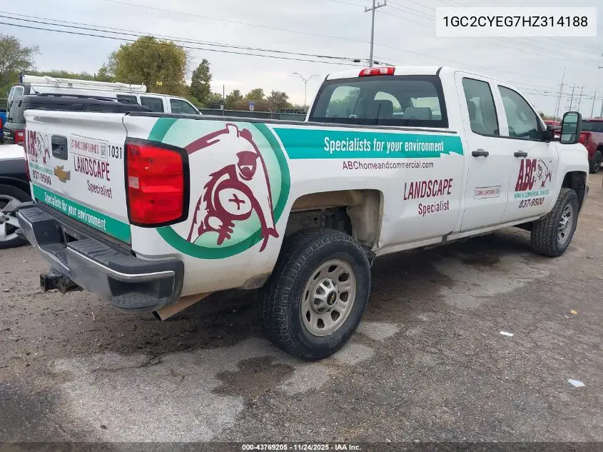 1GC2CYEG7HZ314188 2017 Chevrolet Silverado 3500Hd Wt