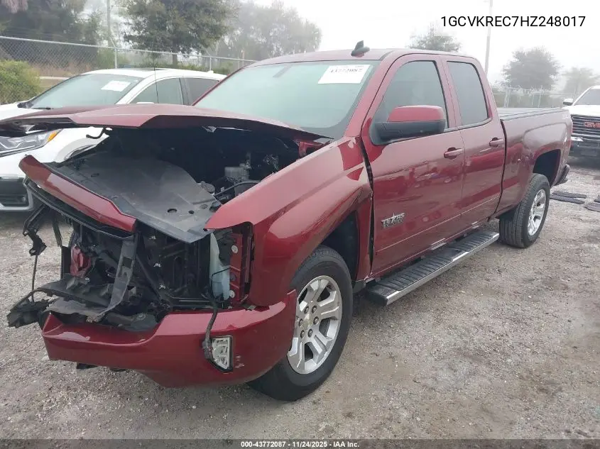 1GCVKREC7HZ248017 2017 Chevrolet Silverado 1500 2Lt